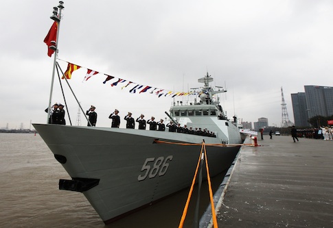 New Guided Missile Frigate Ji'an Commissioned In East China Sea Fleet