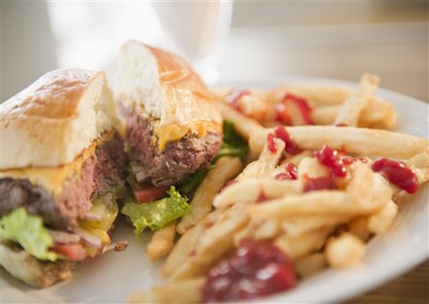 burger and fries food