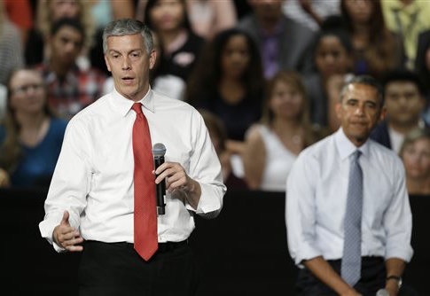 Arne Duncan and President Obama