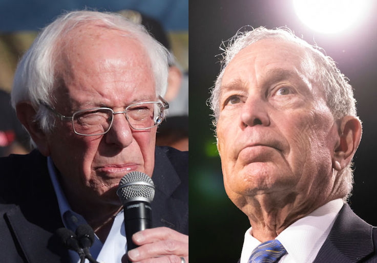 Bernie Sanders Michael Bloomberg