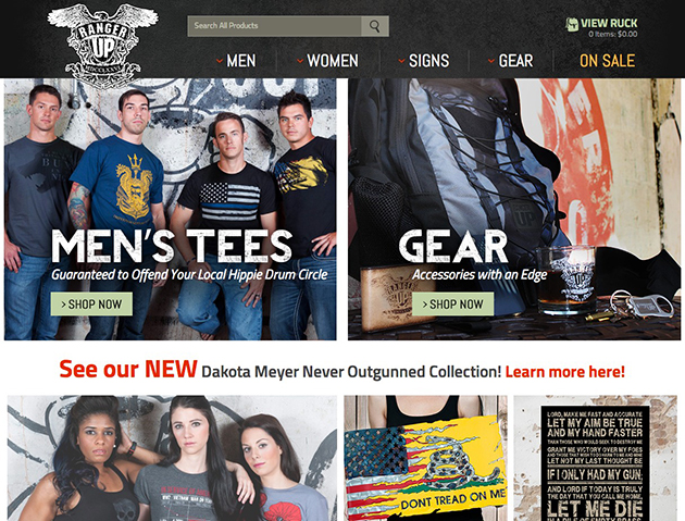 Screenshot of Ranger Up Site