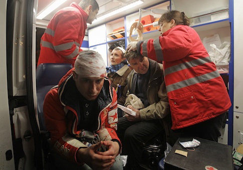 Ukraine EU protest injuries