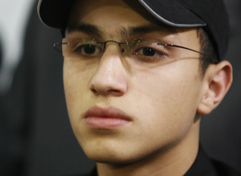 Jihad Moughniyah, son of Lebanon's Hezbollah late military leader Imad Moughniyah, attends a ceremony marking his father's 40th death in Beirut's suburbs in this March 24, 2008 file photo.