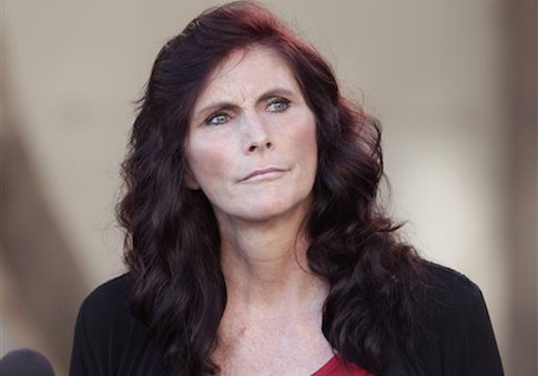 Cindy Lee Garcia, one of the actresses in "Innocence of Muslims," holds a news conference before a hearing at Los Angeles Superior Court in Los Angeles