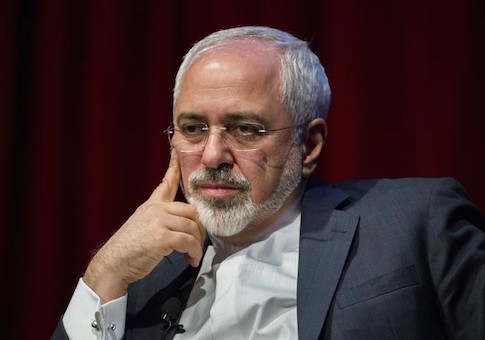 Iranian Foreign Minister Mohammad Javad Zarif speaks at the New York University (NYU) Center on International Cooperation in New York
