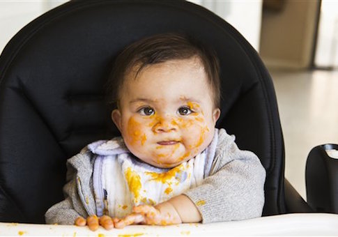baby eating food