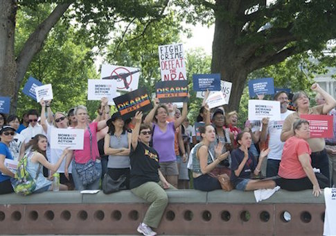 Anti- gun rally on the steps of the US Capitol