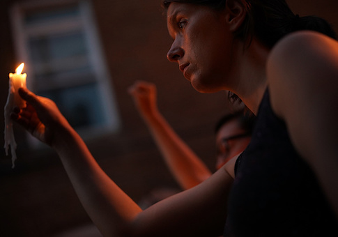 The president of a College Republicans chapter said he was attacked and choked by hard-left activists as he attended a vigil for the woman killed Saturday