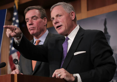 Senate Intelligence Committee chairman Richard Burr and committee vice chair Mark Warner