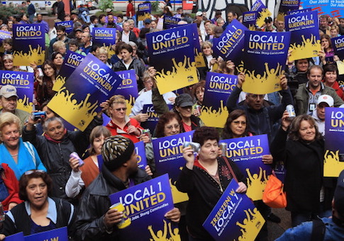 SEIU union protest