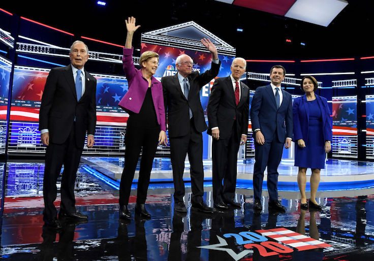 Democratic Presidential Candidates Debate In Las Vegas Ahead Of Nevada Caucuses