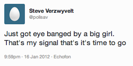 Eye banged