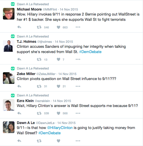 Screenshot from @DawnJetLe Twitter