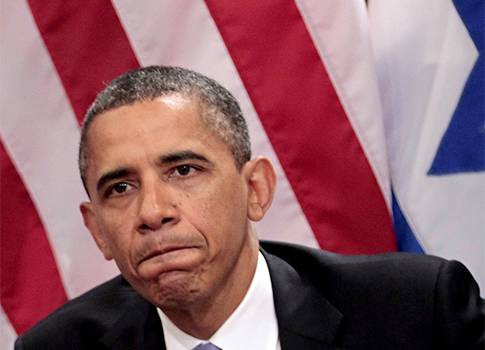 Obama Israel flag AP edited