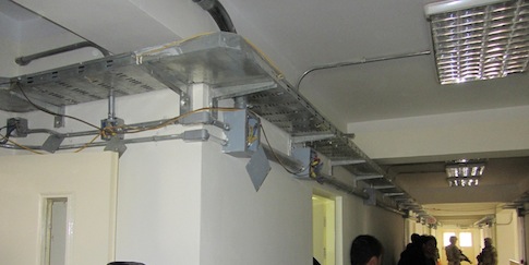 Exposed wires at the site