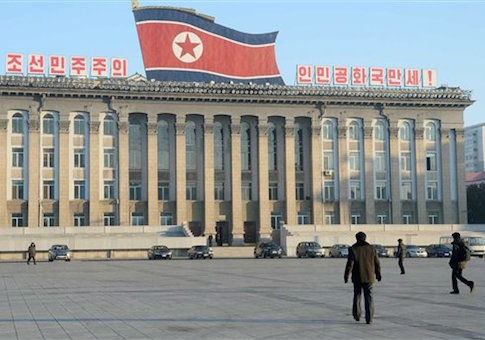 Kim Il Sung Square in the center of Pyongyang appears as usual on Jan. 8, 2015, believed to be the 32nd birthday of leader Kim Jong Un