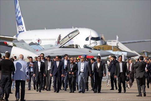 Iranian delegation at #MAKS2015