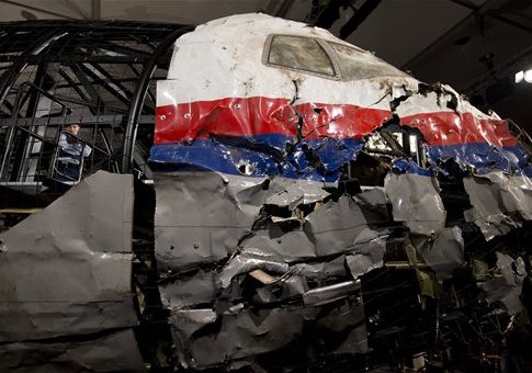 Reconstructed cockpit of Malaysia Airlines Flight 17