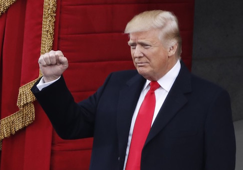 President-elect Donald Trump arrives for the inauguration ceremonies swearing him in as the 45th president of the United States on the West front of the U.S. Capitol in Washington