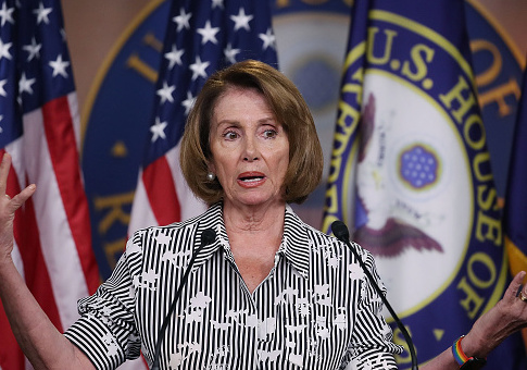 House Minority Leader Nancy Pelosi (D-CA) speaks about House matters during her weekly news conference on Capitol Hill, July 27, 2017 in Washington, DC. / Getty Images
