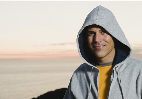 Man wearing hoodie