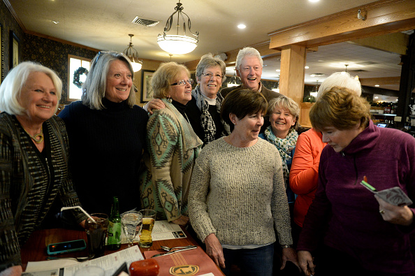 Bill Clinton Campaigns For Hillary In New Hampshire