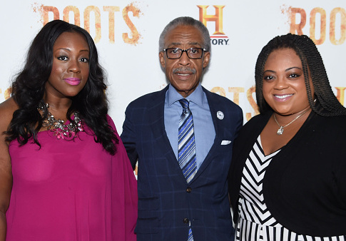 Ashley Sharpton, Al Sharpton and Dominique Sharpton (R-L)) / Getty Images