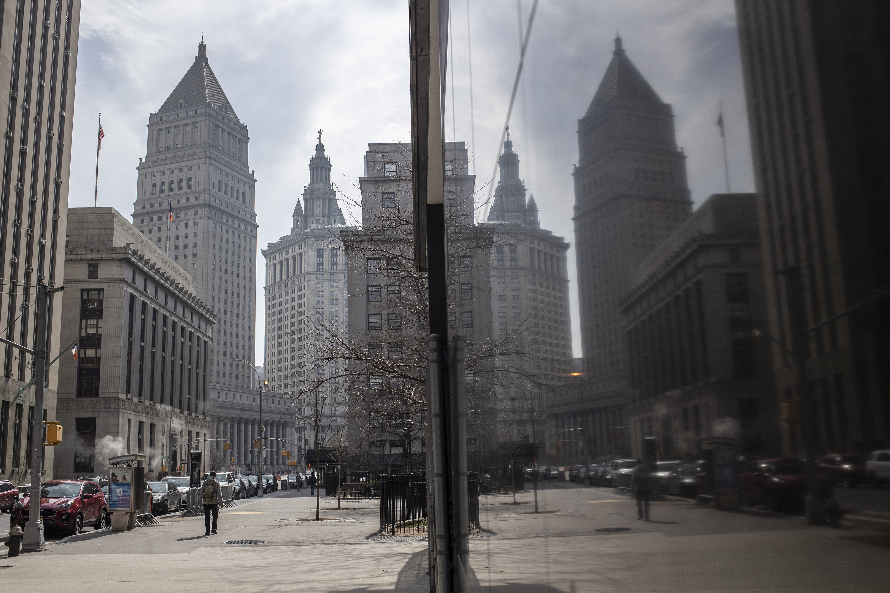 A view of lower Manhattan and it's courthouses