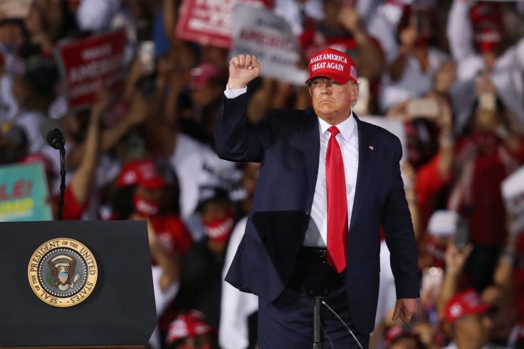 Donald Trump Holds Late-Night Campaign Rally In Miami Area