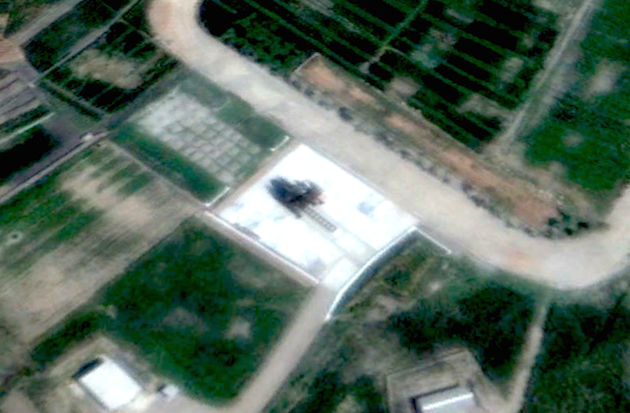 Test launcher used by North Korea to conduct an ejection test of a missile for submarines