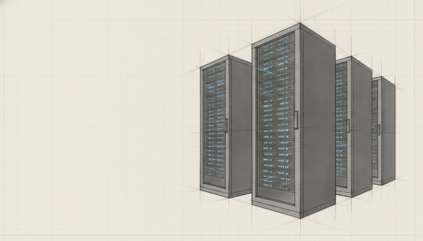 Google data‑center server rack that powers the Gemini AI service