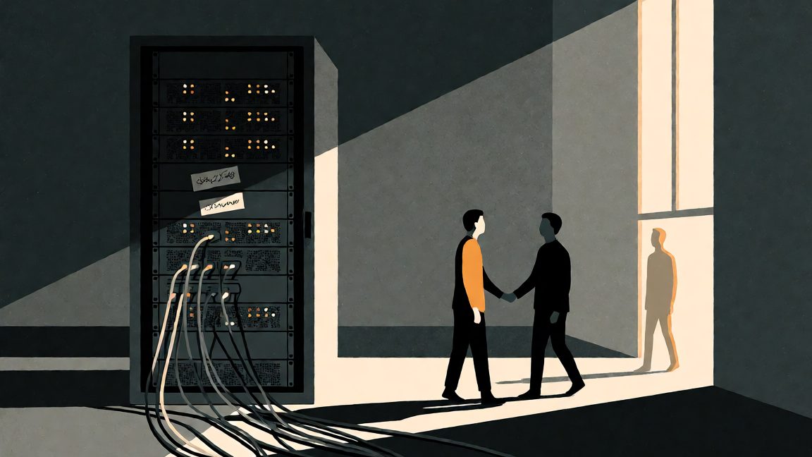 Autistici/Inventati server rack in an Italian data‑centre
