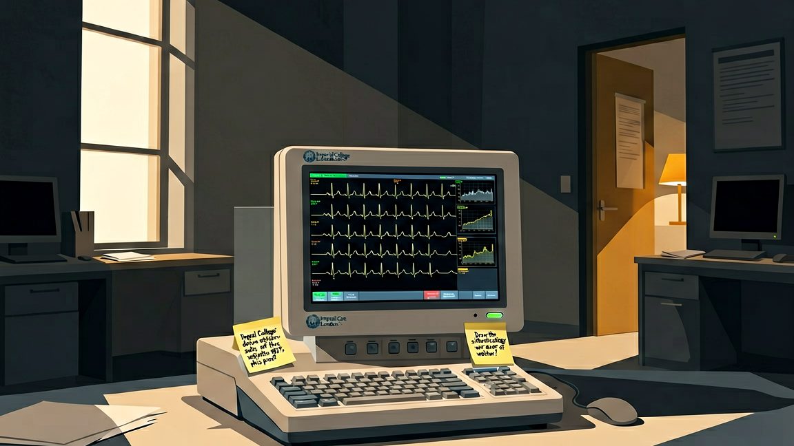 12‑lead electrocardiogram (ECG) machine used in Imperial College London’s cardiology research