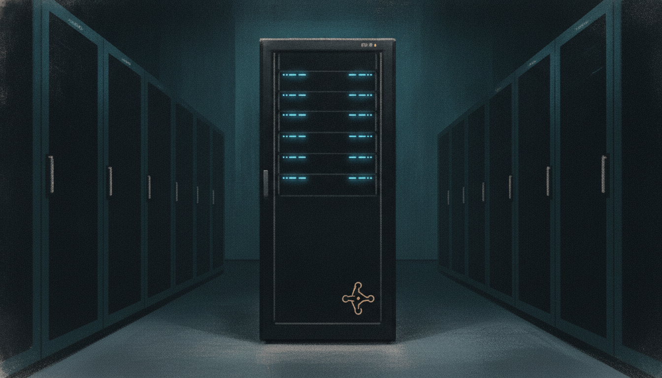Server rack in the Microsoft Azure data center in Quincy, Washington that hosts OpenAI's ChatGPT model