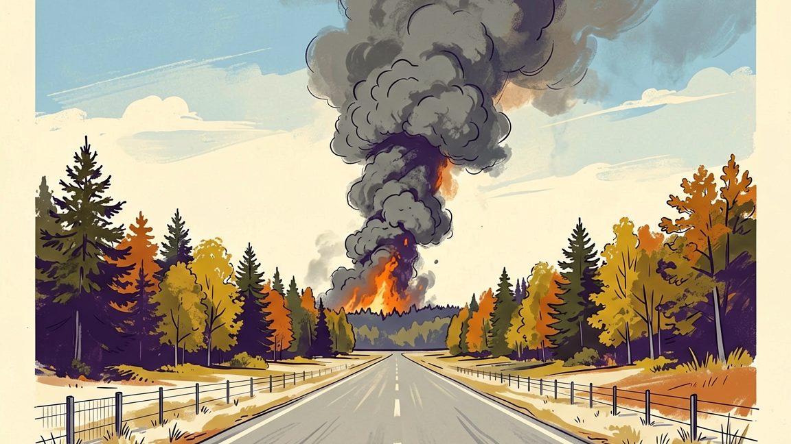 Luftaufnahme des Waldbrandes im Hohen Venn am Samstag