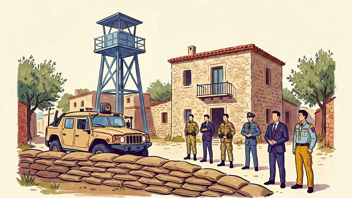 Israelische Soldaten stehen in Kusra im Westjordanland israelischen Siedlern gegenüber (am Mittwoch)