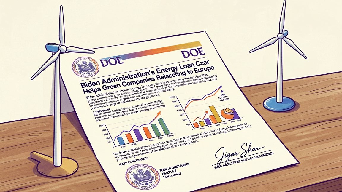 Biden Administration's Energy Loan Czar Helps Green Companies Relocate to Europe