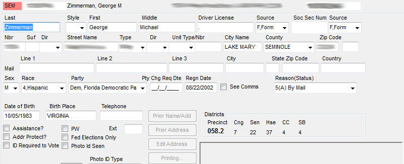 Registered Dem Killed Trayvon