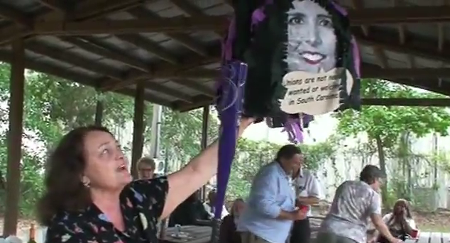 S.C. AFL-CIO president bashes Nikki Haley pinata