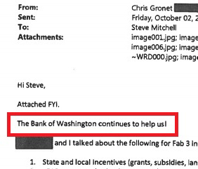 Solyndra CEO in 2009 email: 'The Bank of Washington continues to help us!'