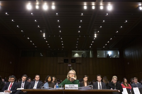 Clinton Takes Question for the Record
