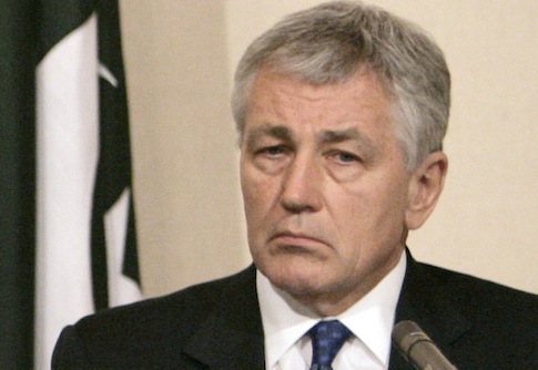 Hagel Faces the Music