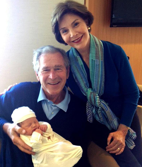 Bush Welcomes Granddaughter, Stands by Record in New Interview