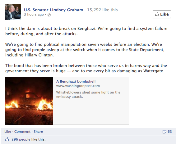 Graham: 'I Think the Dam Is About to Break on Benghazi'