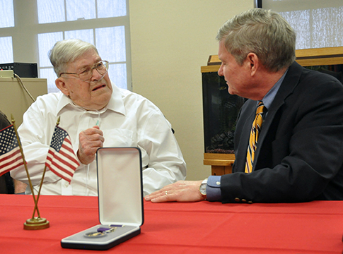 88-Year-Old WWII Veteran Receives Purple Heart