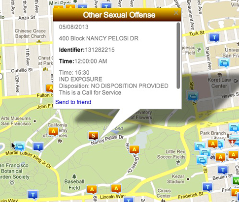 Indecent Exposure on Nancy Pelosi Drive