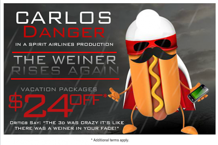 Spirit Airlines Uses Carlos Danger in New Ad
