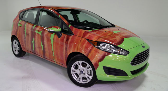 Ford Celebrates Bacon Day with Pork-Wrapped Fiesta that Will Delight a 'Hillbilly from Tennessee'