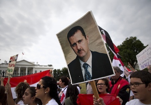 Marching for Assad