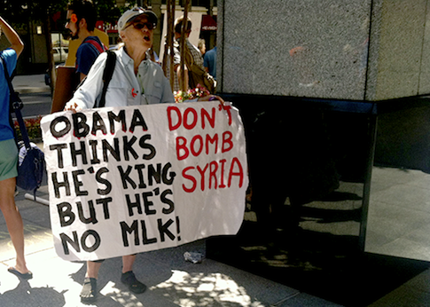 Anti-war activists protest Samantha Power’s Syria speech